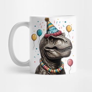 Happy Birthday Party Dinosaur Tyrannosaurus Mug